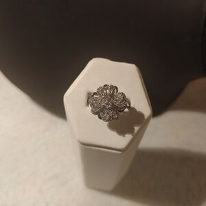 Silver Floral Ring